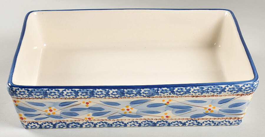 Old World Blue 13'' Rectangular Baker by Temp-Tations-1