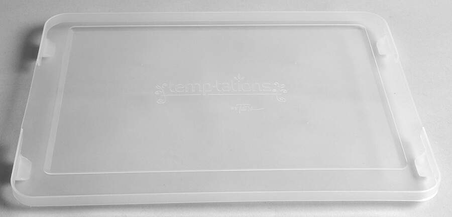 Old World Blue Plastic Lid for 13" Rectangular Baker by Temp-Tations-1