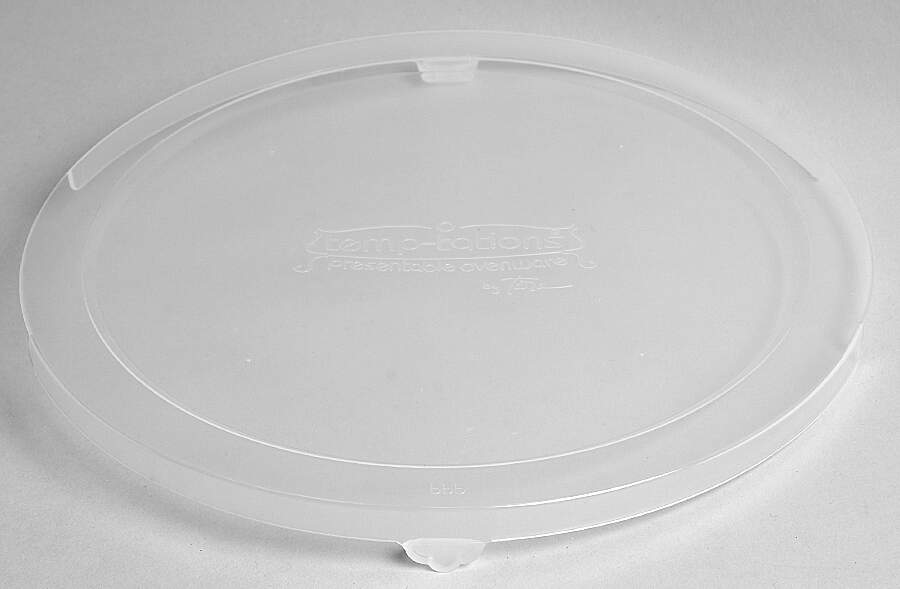 Old World Blue Plastic Lid for 3 Qt Round Baker for Baker & Ramekins Set (Chip & Dip) by Temp-Tations-1