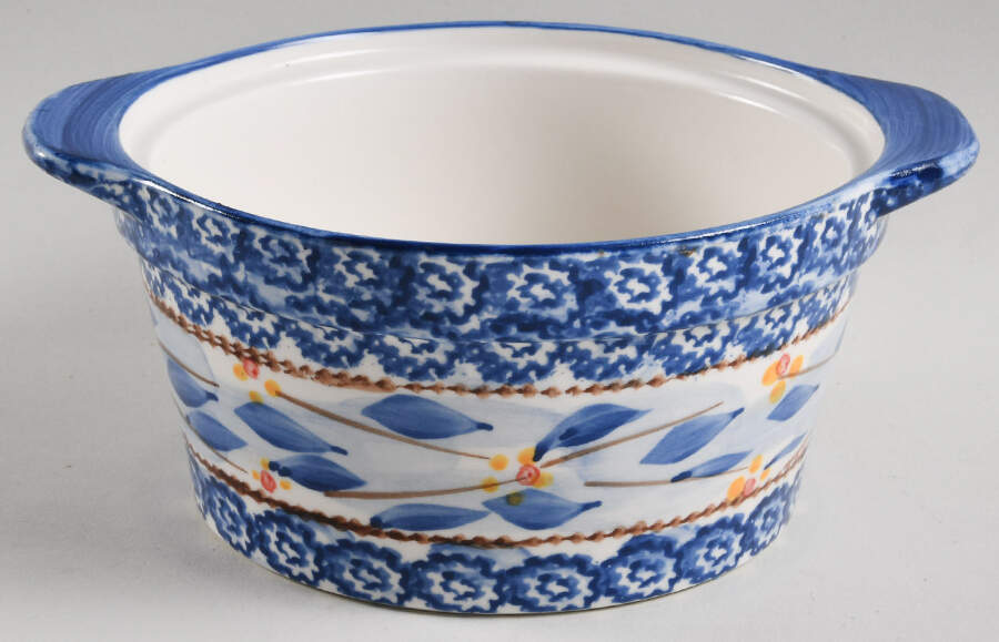 Old World Blue 1 Qt Round Casserole No Lid by Temp-Tations-1