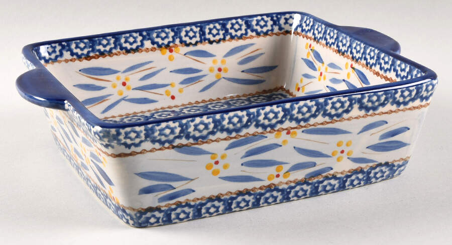 Old World Blue 8" Square Baker by Temp-Tations-1