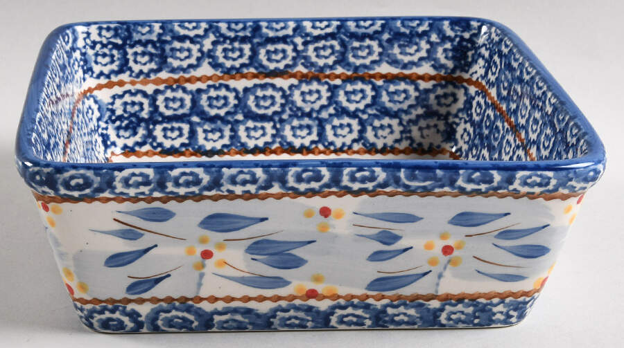 Old World Blue 7" Square Baker by Temp-Tations-1