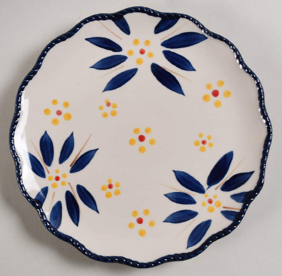 Old World Blue Scalloped Salad Plate by Temp-Tations-1