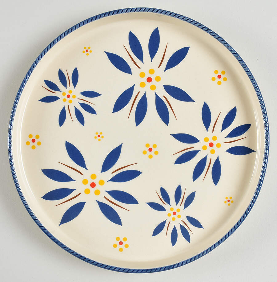 Old World Blue Coupe Salad Plate by Temp-Tations-1