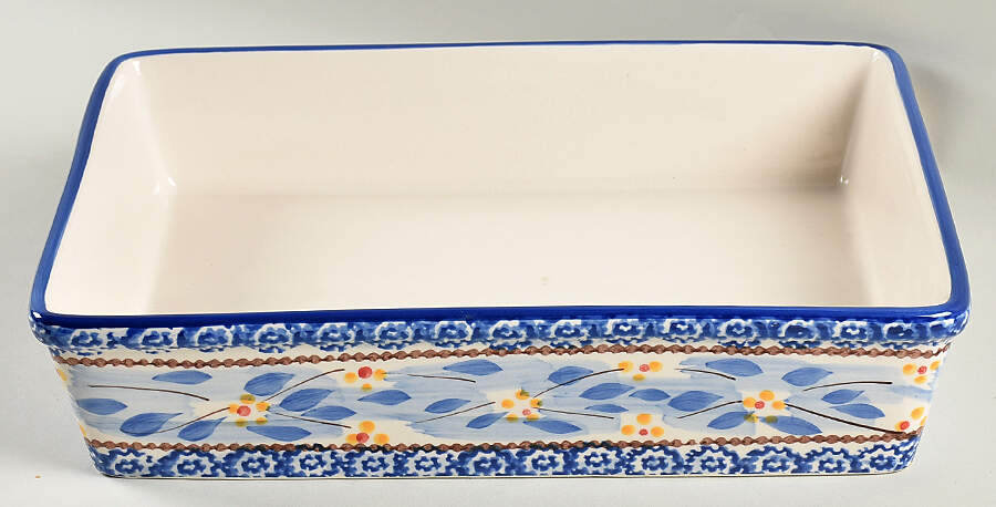 Old World Blue 12" Rectangular Baker by Temp-Tations-1