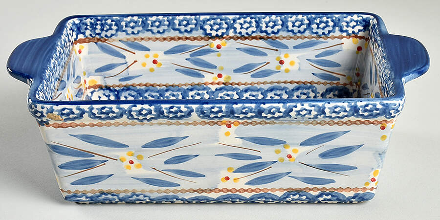 Old World Blue 10" Rectangular Baker by Temp-Tations-1
