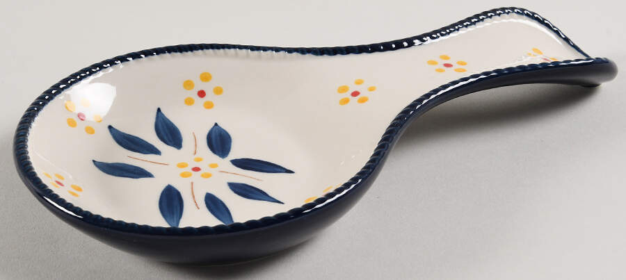 Old World Blue Spoon Rest/Holder (Holds 1 Spoon) by Temp-Tations-1