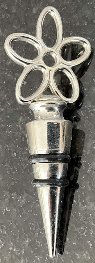 Old World Blue Wine Stopper-Ceramic by Temp-Tations-1