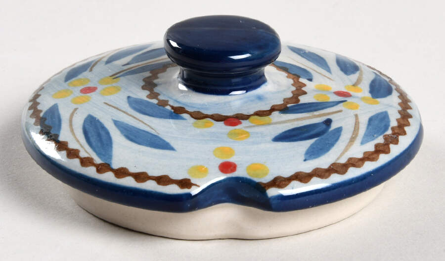 Old World Blue Lid for Coffee Pot by Temp-Tations-1