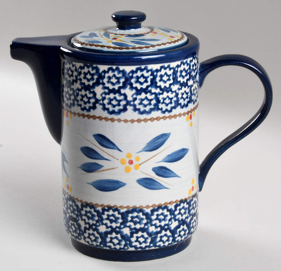 Old World Blue Coffee Pot & Lid by Temp-Tations-1