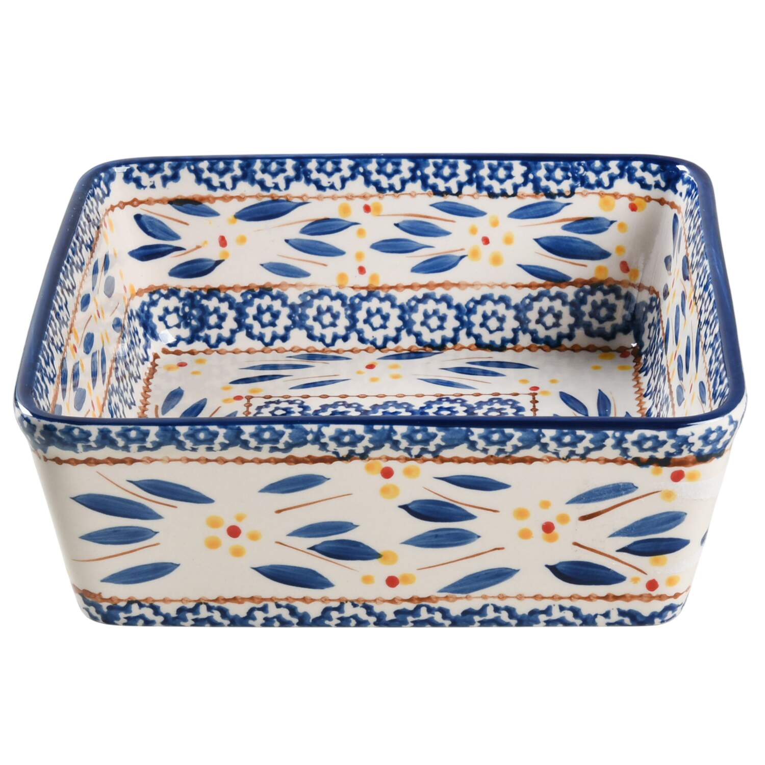 Old World Blue 8" Square Baker by Temp-Tations-1