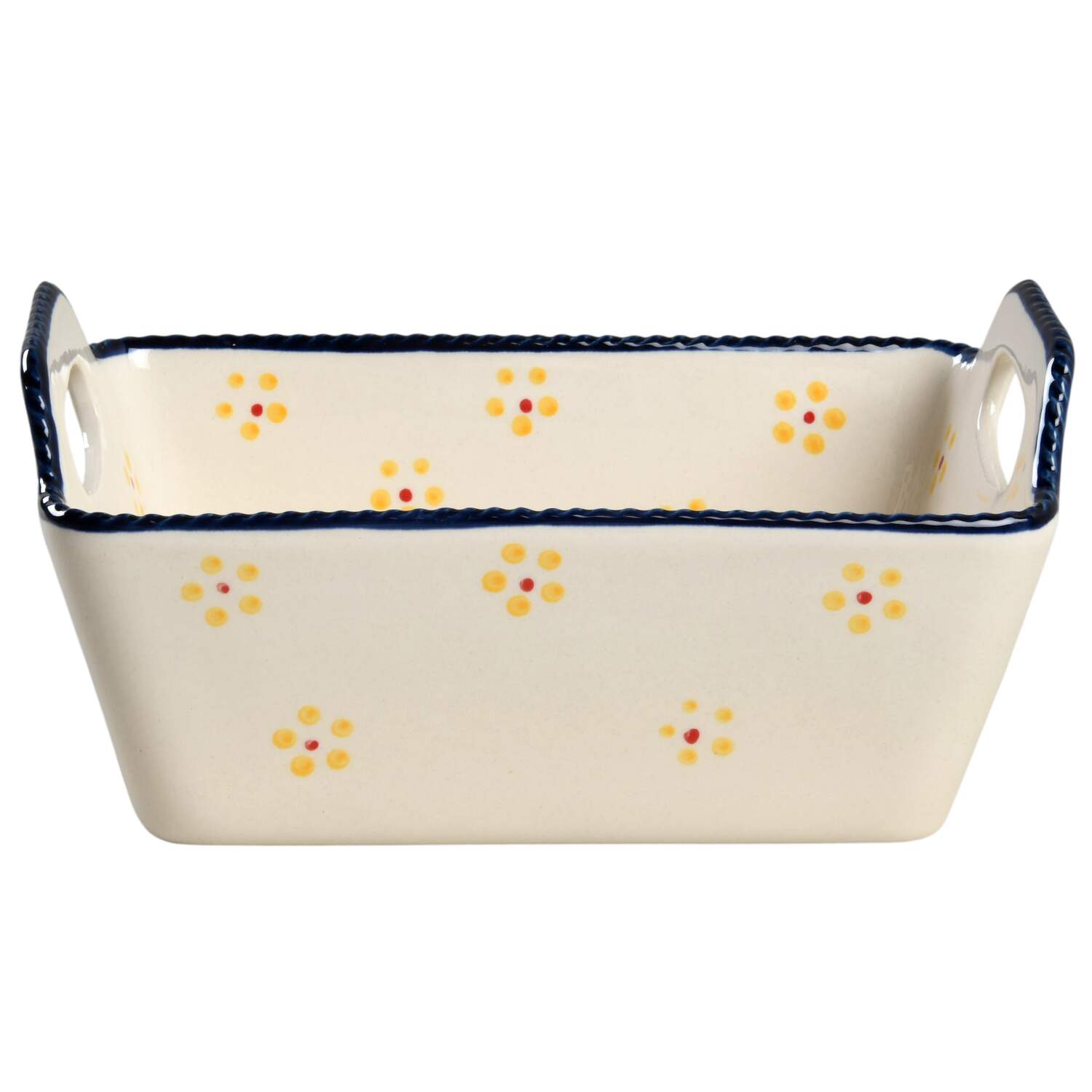Old World Blue Loaf Pan with Upswept Handles by Temp-Tations-1