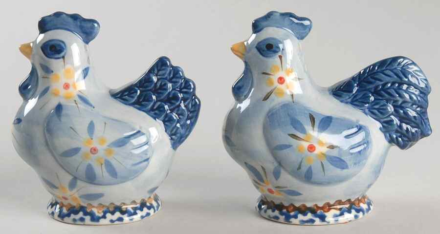 Old World Blue Figural Salt and Pepper by Temp-Tations-1