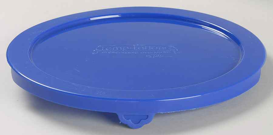 Old World Blue Plastic Lid for 9" Round Handled Baker by Temp-Tations-1