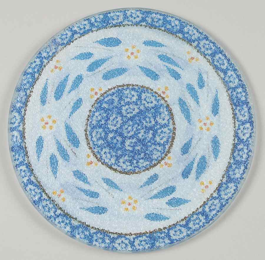 Old World Blue Glass Trivet for 9" Round Baker by Temp-Tations-1