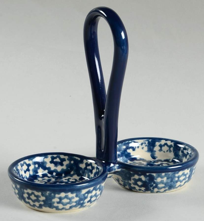 Old World Blue Tray for Salt and Pepper Set by Temp-Tations-1
