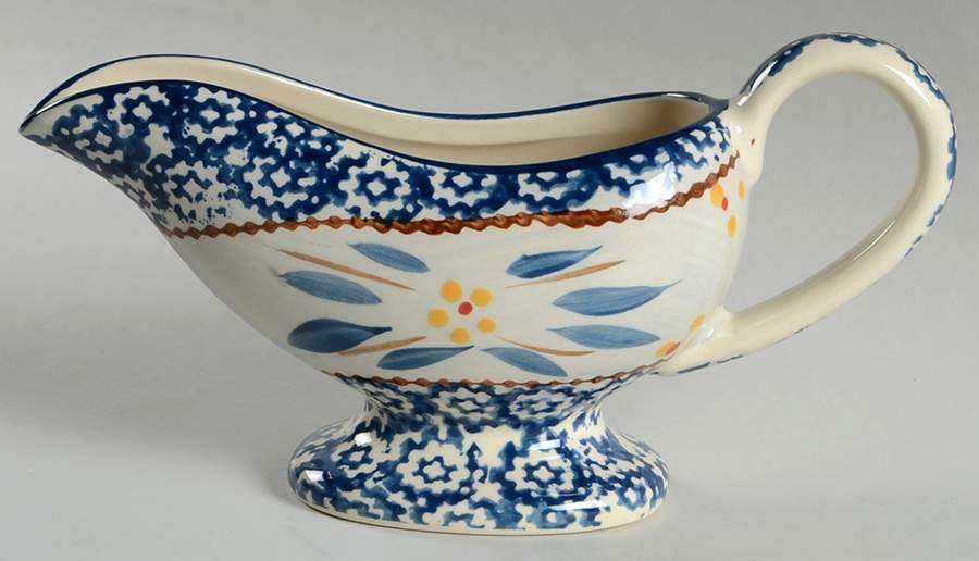 Old World Blue Gravy Boat by Temp-Tations-1