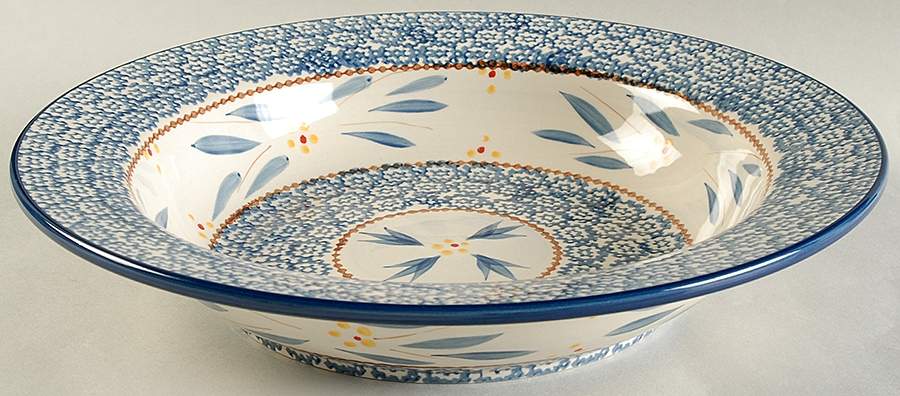 Old World Blue 12" Pasta Serving Bowl by Temp-Tations-1