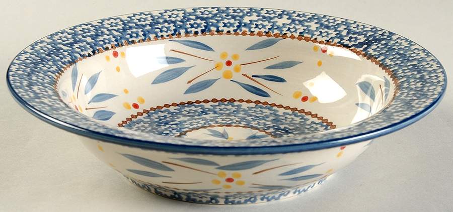 Old World Blue 8" Individual Pasta Bowl by Temp-Tations-1