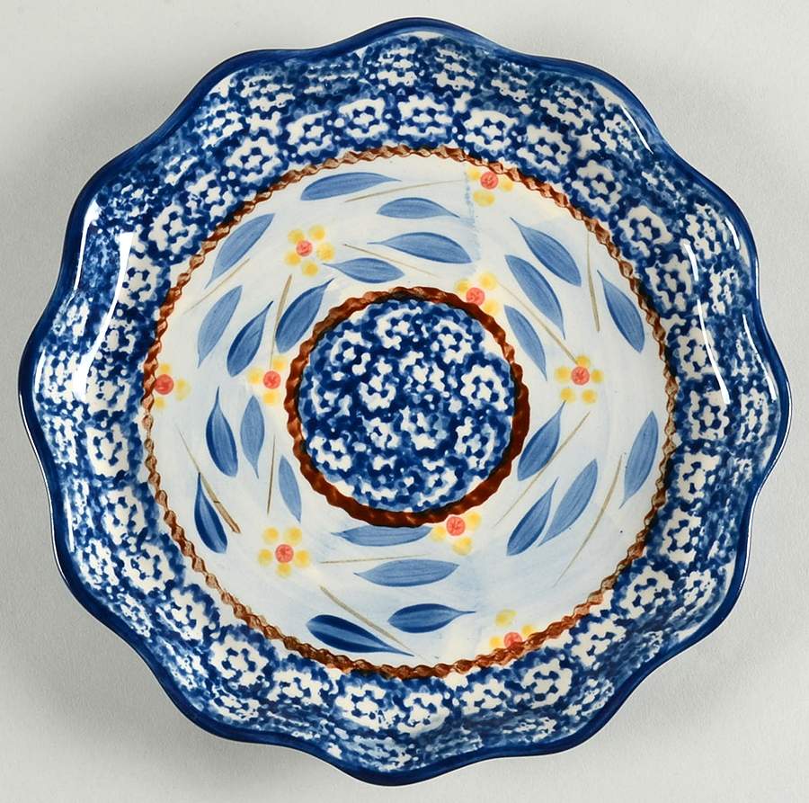 Old World Blue Dessert/Pie Plate by Temp-Tations-1