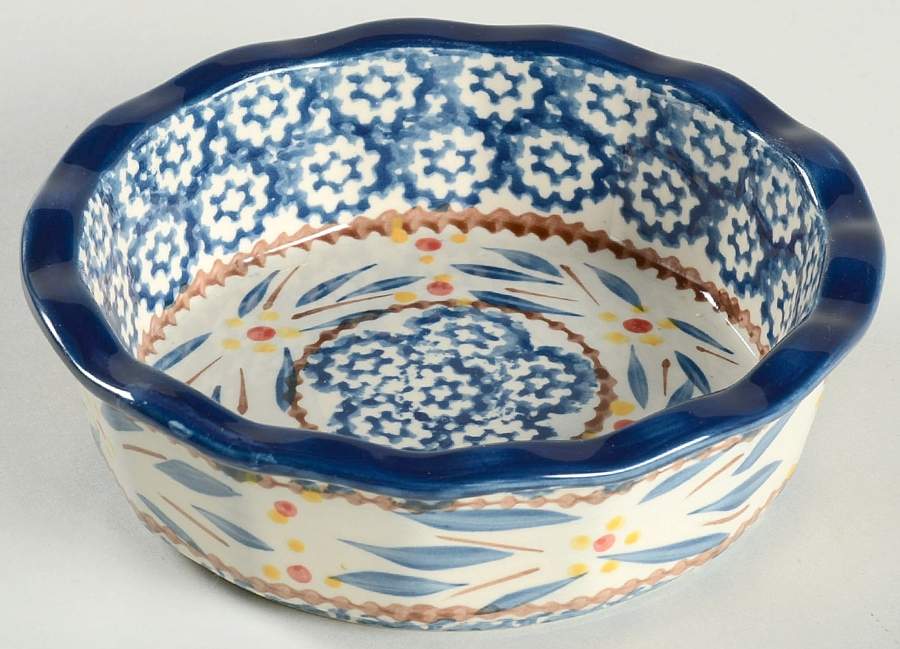 Old World Blue 5" Pie Baking Plate by Temp-Tations-1