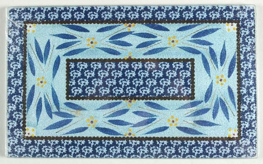 Old World Blue Glass Trivet for 13" Rectangular Baker by Temp-Tations-1