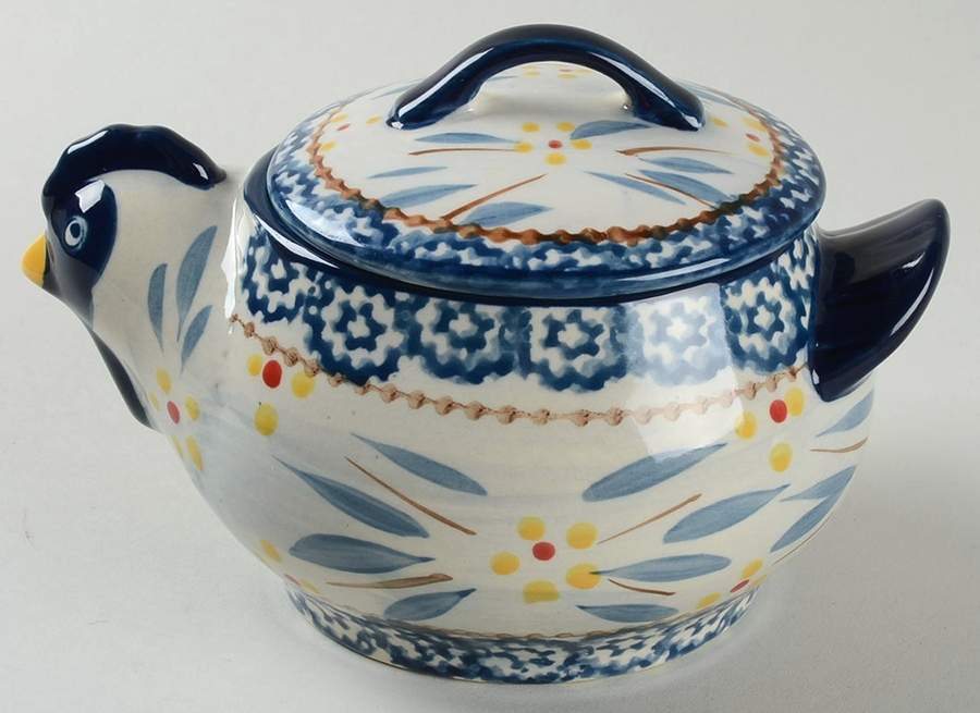 Old World Blue Individual Casserole & Lid by Temp-Tations-1