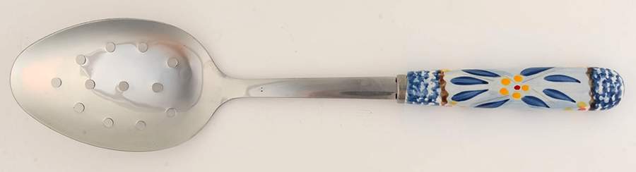 Old World Blue Pierced Tablespoon (Serving Spoon) by Temp-Tations-1