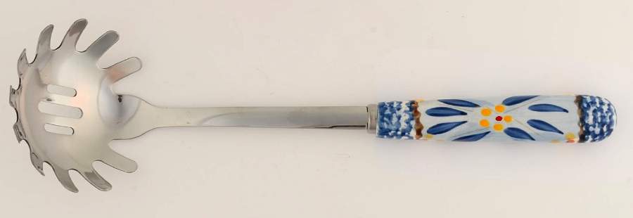 Old World Blue Pasta Server by Temp-Tations-1