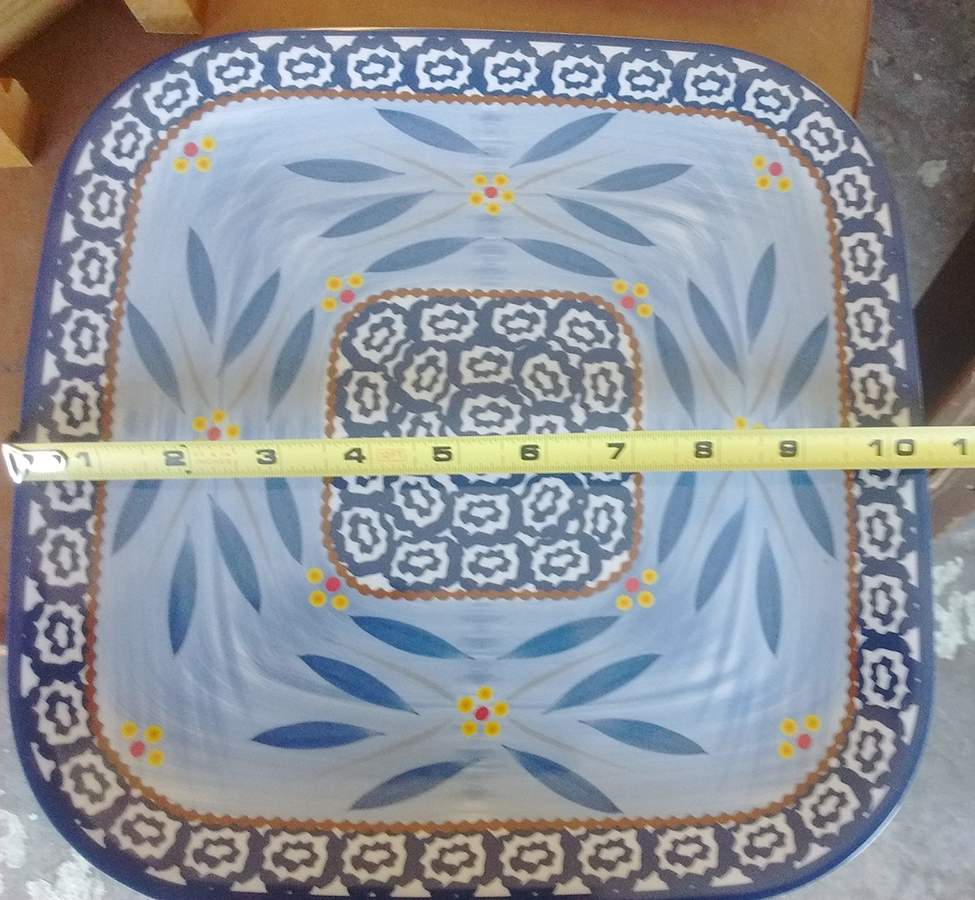 Old World Blue Melamine Tray by Temp-Tations-1