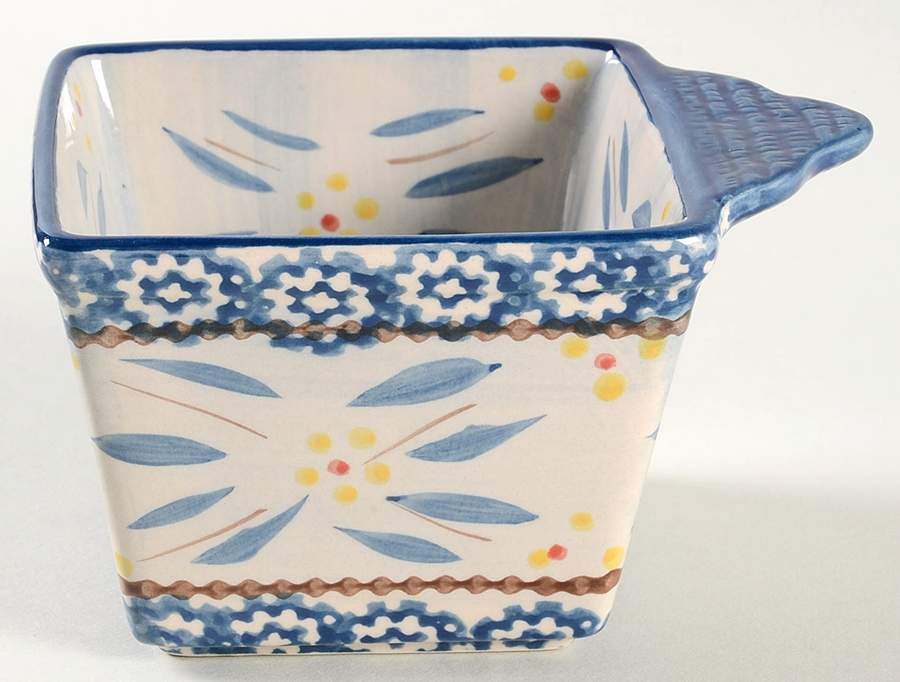 Old World Blue Individual Square Baker by Temp-Tations-1
