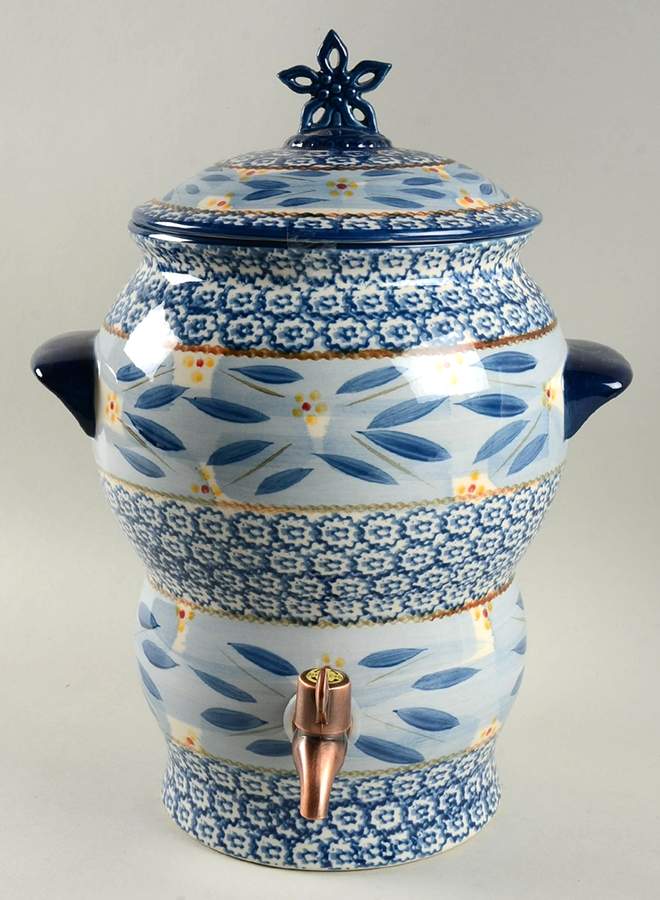 Old World Blue Samovar & Lid by Temp-Tations-1