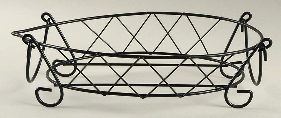 Old World Blue Metal Basket for 12" Figural Oval Basket by Temp-Tations-1