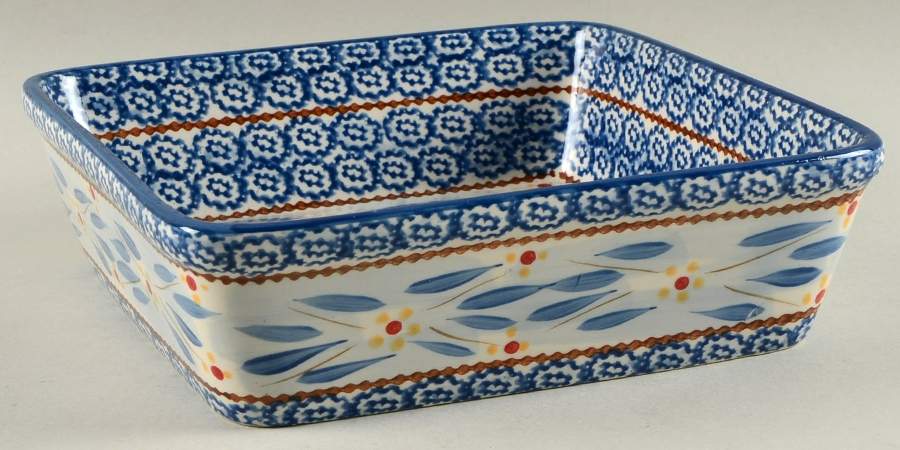 Old World Blue 9" Square Baker by Temp-Tations-1