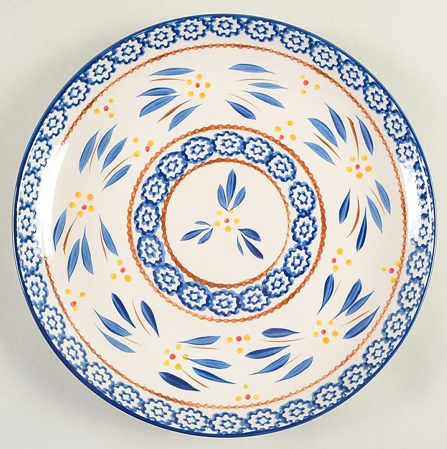 Old World Blue Coupe Dinner Plate by Temp-Tations-1