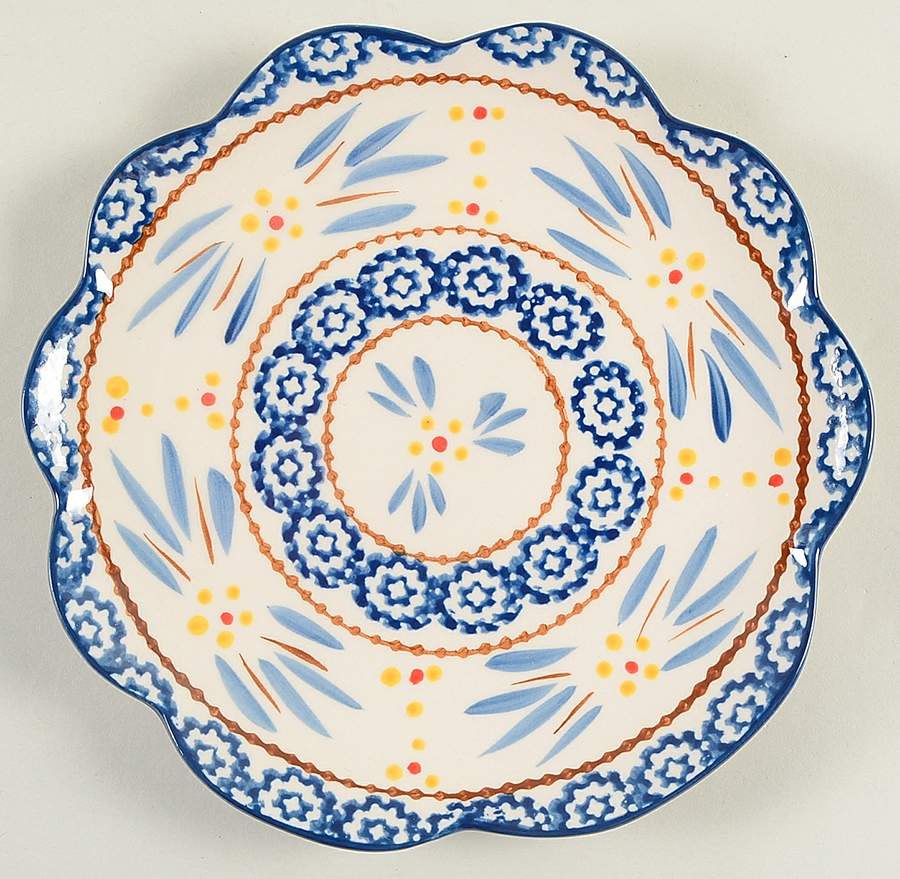 Old World Blue Coupe Dessert Plate by Temp-Tations-1