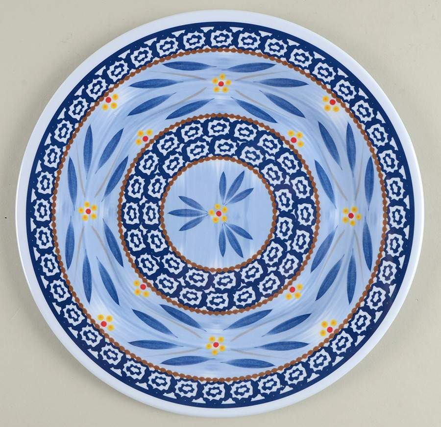 Old World Blue Melamine Dinner Plate by Temp-Tations-1