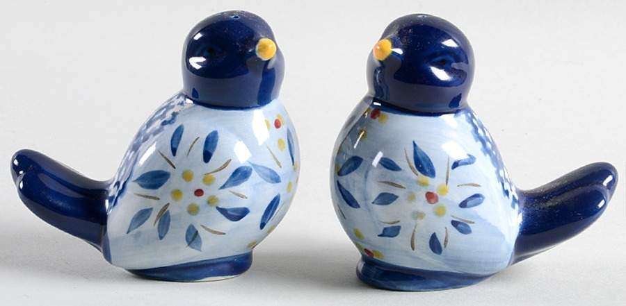 Old World Blue Figural Salt and Pepper by Temp-Tations-1