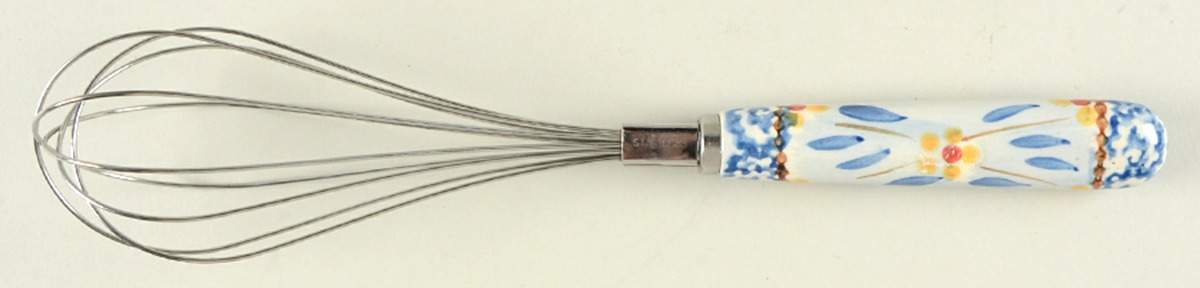 Old World Blue Utensil Wisk with Ceramic Handle by Temp-Tations-1