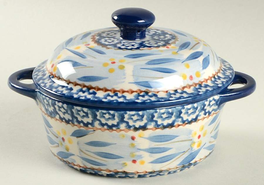 Old World Blue Sugar Bowl & Lid by Temp-Tations-1