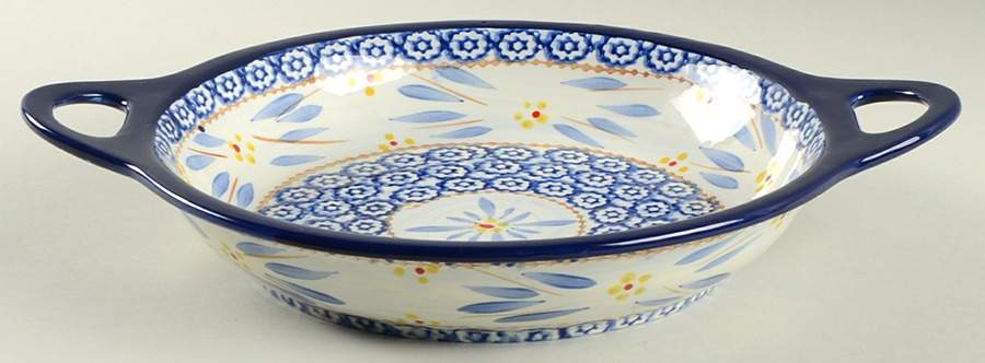Old World Blue 13" Round Baker by Temp-Tations-1