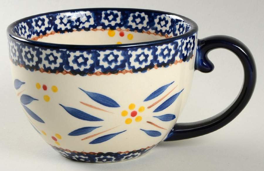 Old World Blue Cup/Mug by Temp-Tations-1