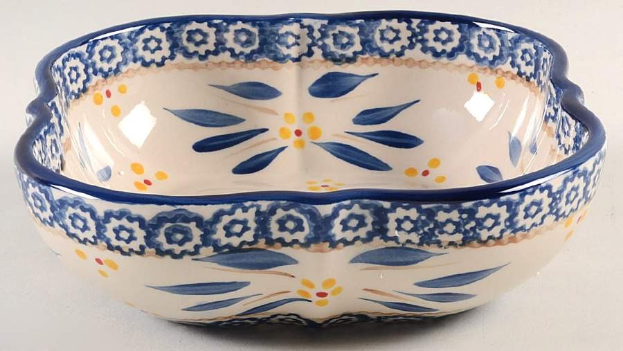 Old World Blue Square Cereal Bowl by Temp-Tations-1