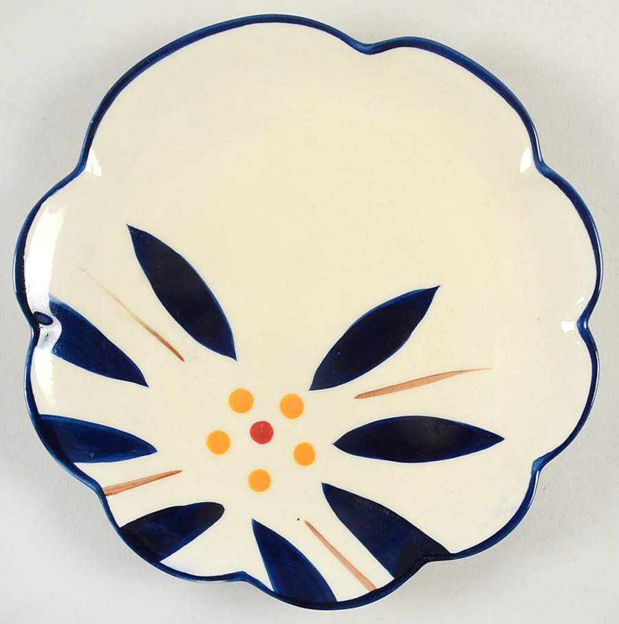 Old World Blue Scalloped Salad Plate by Temp-Tations-1