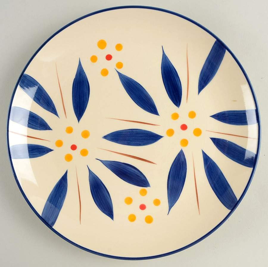 Old World Blue Coupe Dinner Plate by Temp-Tations-1