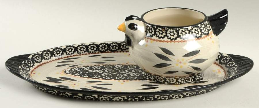 Old World Black Soup Mug & Sandwich Set by Temp-Tations-1