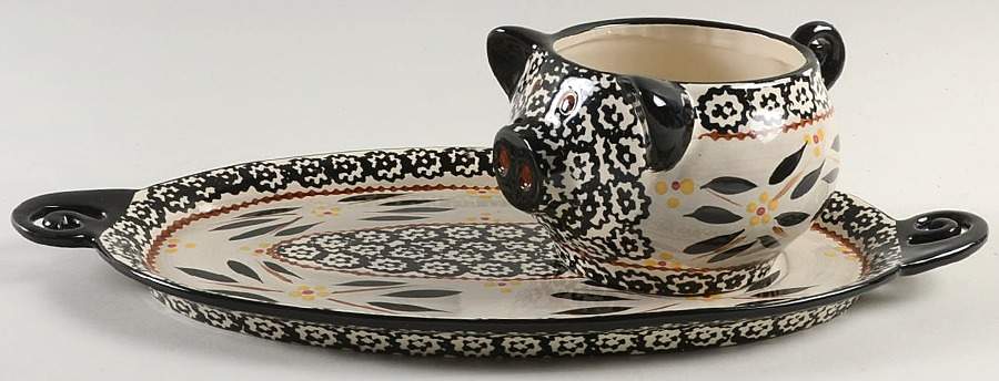 Old World Black Soup Mug & Sandwich Set by Temp-Tations-1
