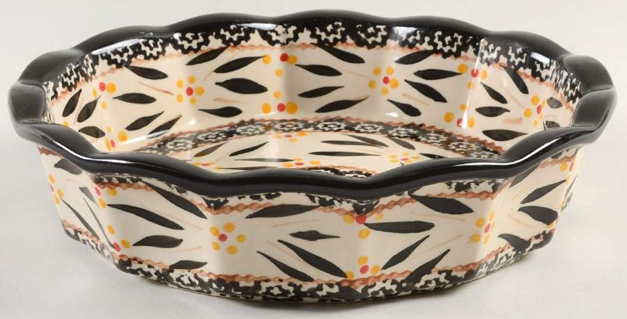 Old World Black 10" Pie Baking Plate by Temp-Tations-1