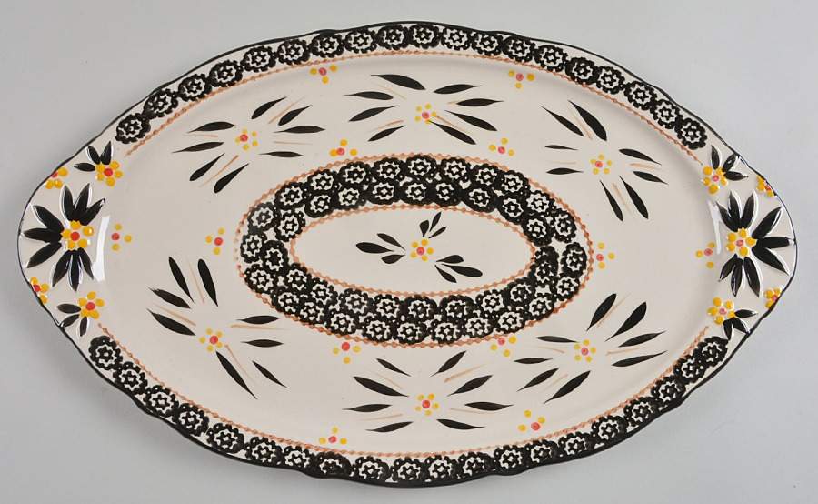 Old World Black 18" Oval Handled Platter by Temp-Tations-1