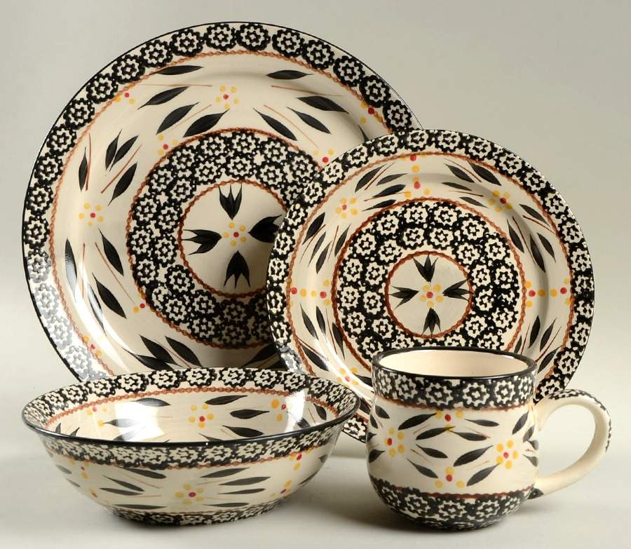 Old World Black 4 Piece Place Setting by Temp-Tations-1